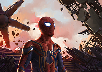 Iron Spider Fan Art , spiderman, superheroes, artist, artwork, digital-art, deviantart HD wallpaper