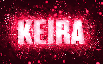 Happy Birtay Keira, , pink neon lights, Keira name, creative, Keira Happy Birtay, Keira Birtay, popular american female names, with Keira name, Keira HD wallpaper