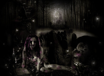 walking dead cemetery..dead summer, winter, walking dead, wolf, twilight, halloween, fog, cg, cuts, her, castle, female, grey, cold, eyes, halloween , spooky, woman, summer, purple, leggy, leaves, fantasy, smoke, world, cemetary, hair, frezing, legs, gothique, digital manipulation, atmosheric, black, scary, mist, dirty, gates, wow, nighttime, grave stones, , torn, dead, gothic, fabulous, fall, evil, high, death, bottle, absinth, bruised, pup, lights, vines, fairys, sky HD wallpaper