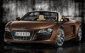 Audi R8 Spyder Quatro 2010, brown, auto, audi, cars HD wallpaper