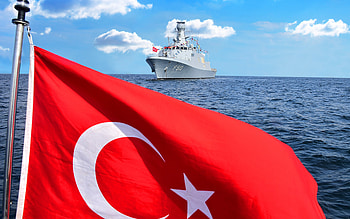 TCG Burgazada, F-513, Flag of Turkey, Turkish corvette, Ada-class corvette, Turkish flag, F513, NATO ships, warships HD wallpaper