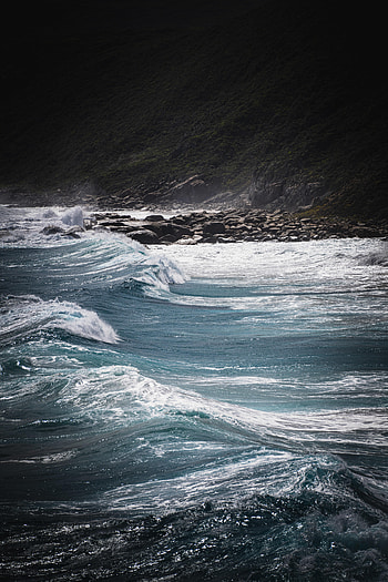 Nature, Stones, Waves, Coast, Ocean, Spray HD phone wallpaper