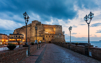 Italy travel, Castel Naples, que city, Scenic beauty HD wallpaper