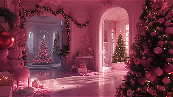 Pink Christmas Bliss: Ultra, pink christmas, Christmas, holiday decor, pink, christmas tree HD wallpaper