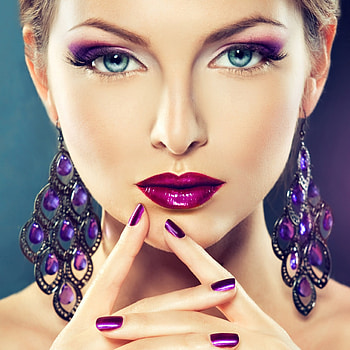 purple, lady, model, hands, Sonyazhuravetc HD wallpaper