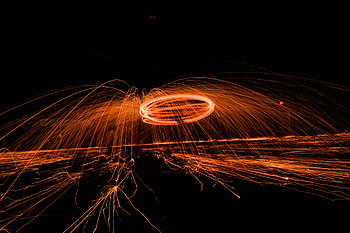 Spinning Fire , fire, graphy HD wallpaper