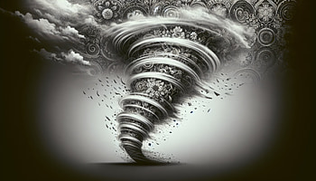 Majestic Tornado, tornado, storm, swirl, monochrome, Abstract HD wallpaper