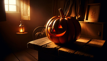 Charming Pumpkin Glow - Ultra, pumpkin, halloween, lantern, eerie, Rustic HD wallpaper