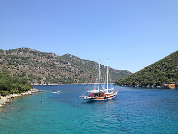 Boat, sea, marine, landscape, water, ocean HD wallpaper