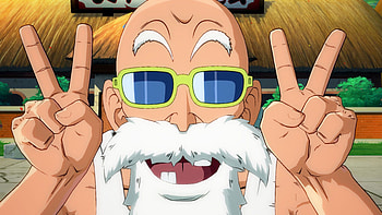 Dragon Ball FighterZ, Master Roshi gameplay, Explosive fighting style, Unforgettable moves HD wallpaper