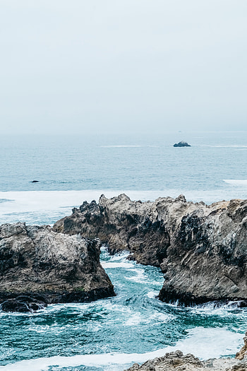 Nature, Rocks, Shore, Bank, Ocean, Surf, California, Bay, Bodega HD phone wallpaper