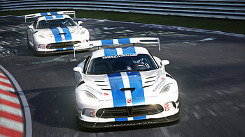 Dodge SRT Viper In Nurburgring Nordschleife Récord, Nürburgring, Dodge Viper SRT10 ACR, Dodge Viper ACR, Dodge Viper, Dodge, video game, Assetto Corsa HD wallpaper