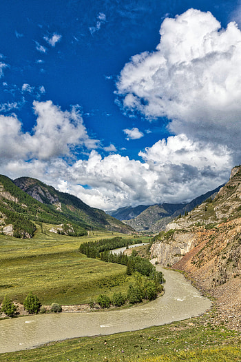 Nature, Rivers, Mountains, Dahl, Distance, Winding, Sinuous HD phone wallpaper