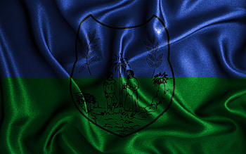 Sao Mateus flag, , silk wavy flags, brazilian cities, Day of Sao Mateus, Flag of Sao Mateus, fabric flags, 3D art, Sao Mateus, cities of Brazil, Sao Mateus 3D flag HD wallpaper