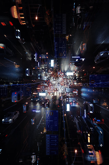 Cities, Auto, Lights, Night City, Illusion, Street HD phone wallpaper