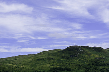 Nature, Grass, Sky, Clouds, Hills HD wallpaper