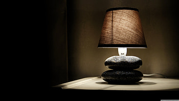 Glowing Lamp In Room, lamp, room, creative HD wallpaper