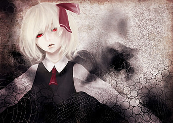 scary?, touhou, gray hair, girl, dress HD wallpaper