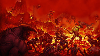 Doom 4 Alternate Cover without logo [] ... HD wallpaper