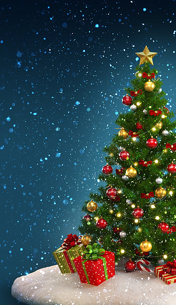 christmas tree HD phone wallpaper