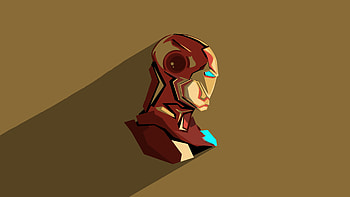 Iron Man Pop Head Minimalism, iron-man, minimalism, superheroes, digital-art, artwork HD wallpaper