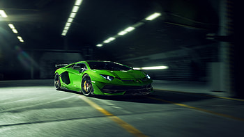 Aventador SVJ, Green car, , background HD wallpaper