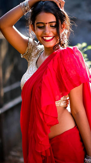Nandita, model, saree lover HD phone wallpaper