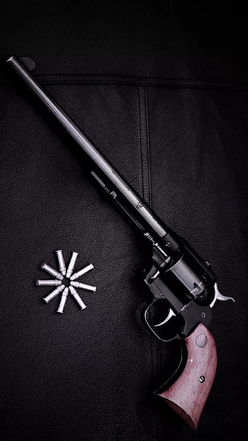 Revolver Gun Dark Background HD phone wallpaper