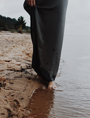 Water, Beach, Sand, Miscellanea, Miscellaneous, Legs, Human, Person HD phone wallpaper