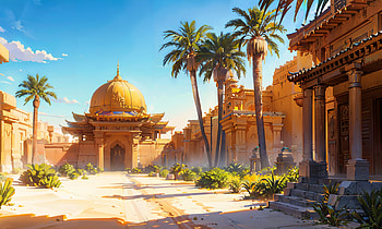 Skhuri' aan Bazaar, fantasy, desert HD wallpaper
