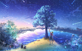 Tree Where Wishes Come True , artist, artwork, digital-art HD wallpaper