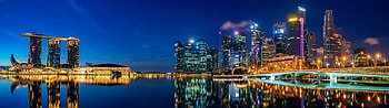 Singapore Skyline, Marina Bay Sands, Downtown cityscape, World view HD wallpaper
