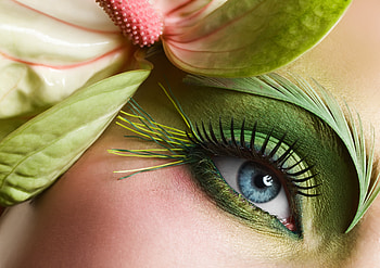 Eye, gentle, graphy, nice, flower, , makeup, model, eyes, elegantly, girl, beautiful, woman, green, cool, face, harmony HD wallpaper