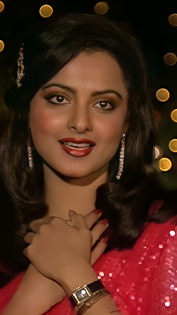 Rekha, bollywood actress, , vintage HD phone wallpaper