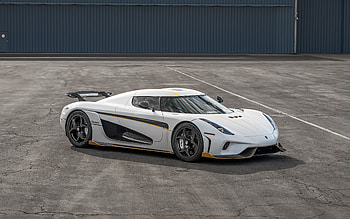 Koenigsegg Regera, hypercar, white Regera, exterior, front view, luxury supercars, Koenigsegg HD wallpaper