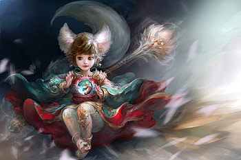 Loli, na sun, fantasy, eternity warriors, cute, girl, luminos HD wallpaper
