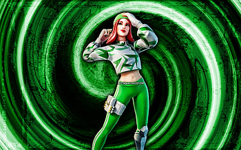 Chance, green grunge background, Fortnite, vortex, Fortnite characters, Chance Skin, Fortnite Battle Royale, Chance Fortnite HD wallpaper