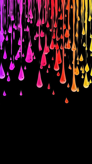 Drippy, Colorful Drops HD phone wallpaper