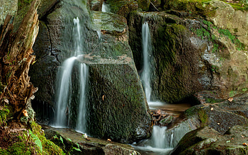 Waterfall, nature, rocks, water HD wallpaper