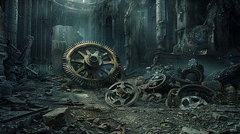 Abandoned Gears Majesty, gear, abandoned HD wallpaper