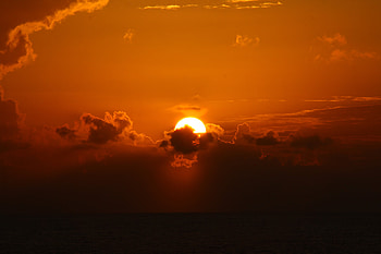 Nature, Sunset, Sun, Clouds, Horizon HD wallpaper