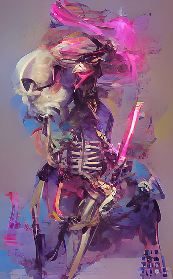 The samurai of old, skeleton, dream HD phone wallpaper
