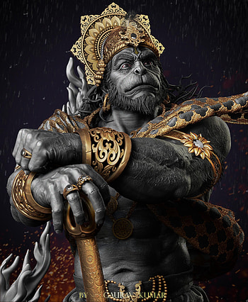 Bajrang Bali 3D, Angry Hanuman HD phone wallpaper