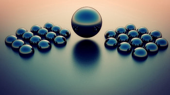 Dark, 3D, Surface, Balls, Dimensions (Edit), Dimension HD wallpaper