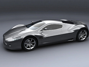 Aston Martin AMV, fast, low, crome, shine HD wallpaper