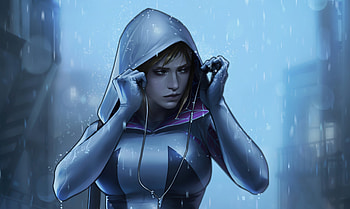 Spider-gwen, beautiful, superhero, art HD wallpaper