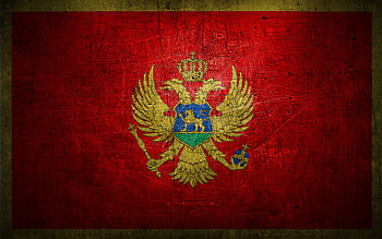 Montenegrin metal flag, grunge art, European countries, Day of Montenegro, national symbols, Montenegro flag, metal flags, Flag of Montenegro, Europe, Montenegrin flag, Montenegro HD wallpaper