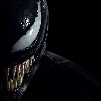 Venom Close Up Art, venom, artwork, deviantart, artist, superheroes, digital-art HD phone wallpaper