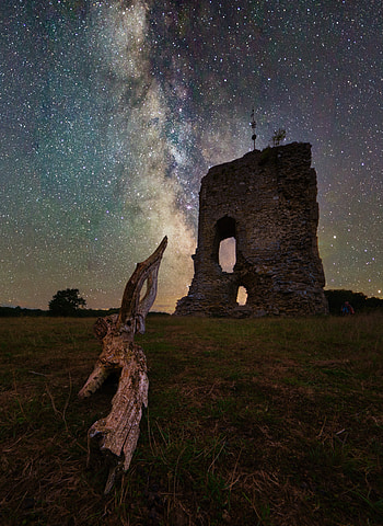 Nature, Stars, Night, Nebula, Ruin, Ruins, Snag HD phone wallpaper