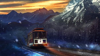 Train Throught The Storm, train, artist, artwork, digital-art, deviantart HD wallpaper